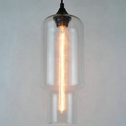 Moderno pendente in vetro con design a bolle marroni
