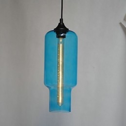 Moderno pendente in vetro con design a bolle marroni