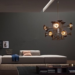 Lampadario in metallo elettroplaccato stile Country Mini
