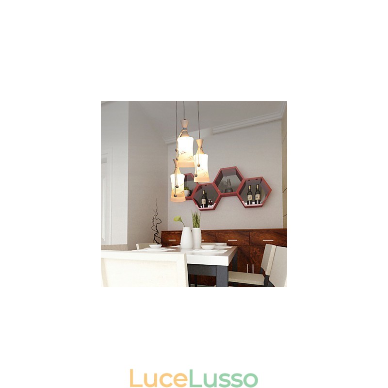 Lampada a goccia con foglie di aria calda creativa