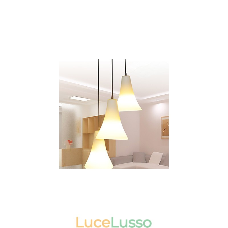 Cono a imbuto Tipo di cono Testa singola A forma di tromba Lampada a forma di pasto in vetro Semplice lampada a goccia