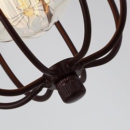 Lampada a sospensione in metallo con dipinto in stile mini vintage