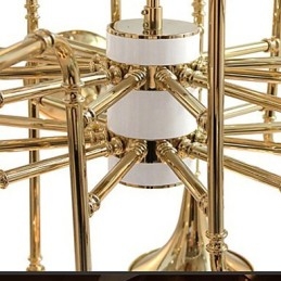 Lampadario in metallo elettroplaccato stile Country Mini
