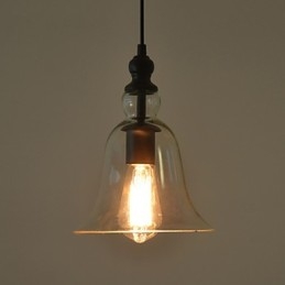 Lampadario in vetro retrò industriale vintage Lampada da comodino minimalista creativa Colore trasparente