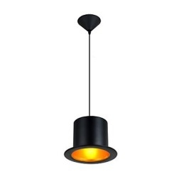 Lampada a sospensione in metallo con verniciatura retrò per garage