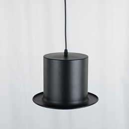 Lampada a sospensione in metallo con verniciatura retrò per garage
