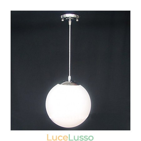 Lampadario decorativo a forma di palla di vetro bianco contratto Lampadario decorativo a forma di palla di vetro bianco contratto
