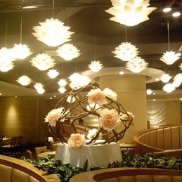 Lampada DropLight con decorazione moderna Lotus