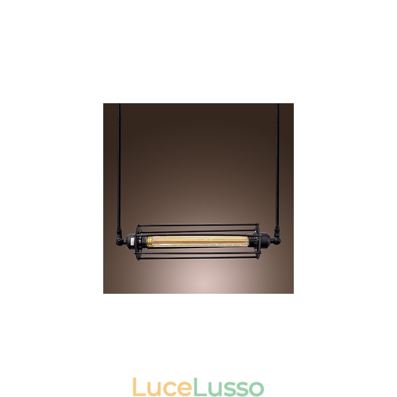 Lampada a sospensione tradizionale classica vintage con dipinto dell'isola