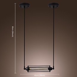 Lampada a sospensione tradizionale classica vintage con dipinto dell'isola