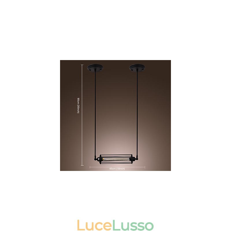 Lampada a sospensione tradizionale classica vintage con dipinto dell'isola