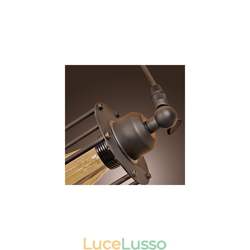 Lampada a sospensione tradizionale classica vintage con dipinto dell'isola