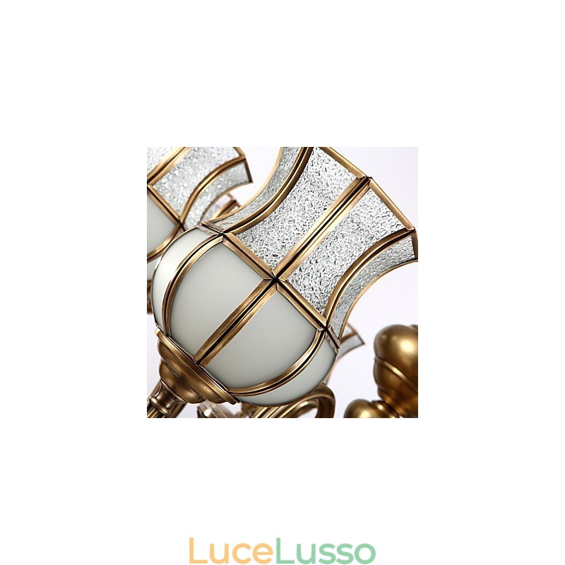 Lampadario Tradizionale Classico Rustico Lodge Metallo