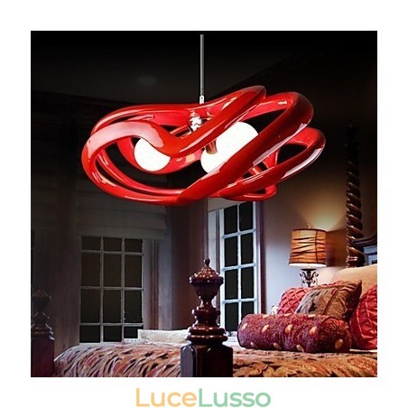Lampada a sospensione moderna in resina dipinta e contemporanea Lampada a sospensione moderna in resina dipinta e contemporanea