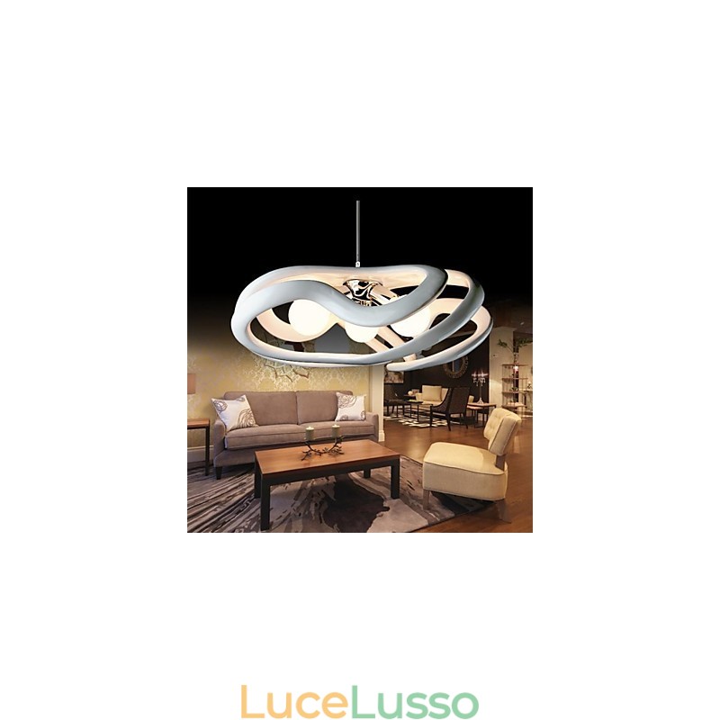 Lampada a sospensione moderna in resina dipinta e contemporanea