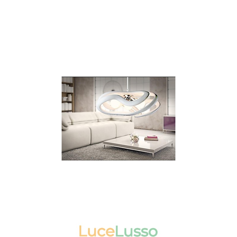 Lampada a sospensione moderna in resina dipinta e contemporanea