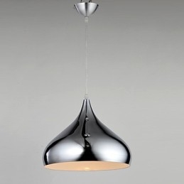 Lampada a sospensione moderna in metallo cromato in stile mini contemporaneo