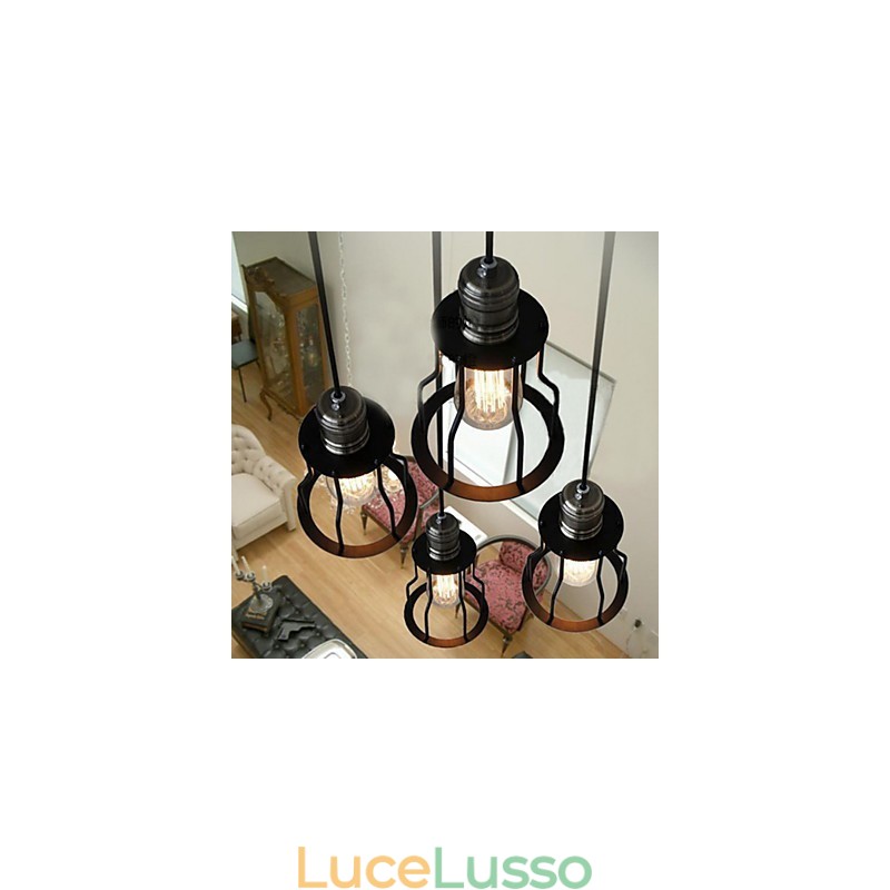 Lampada a sospensione in stile mini vintage classico tradizionale