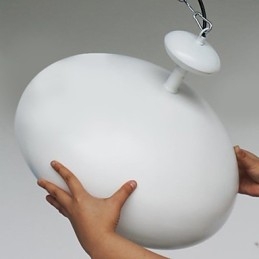 Lampada a sospensione moderna e contemporanea con dipinto a ciotola retrò
