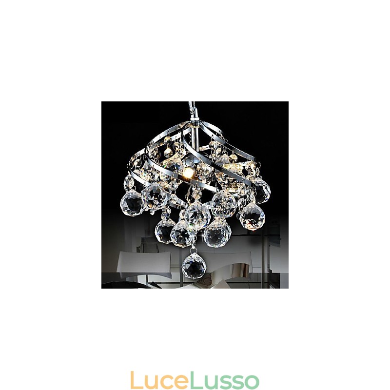 Lampadario di cristallo Lussuosa luce pendente Illuminazione da pranzo