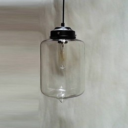 Pendente di design della bottiglia 1 luce minimalista dipinto in ferro