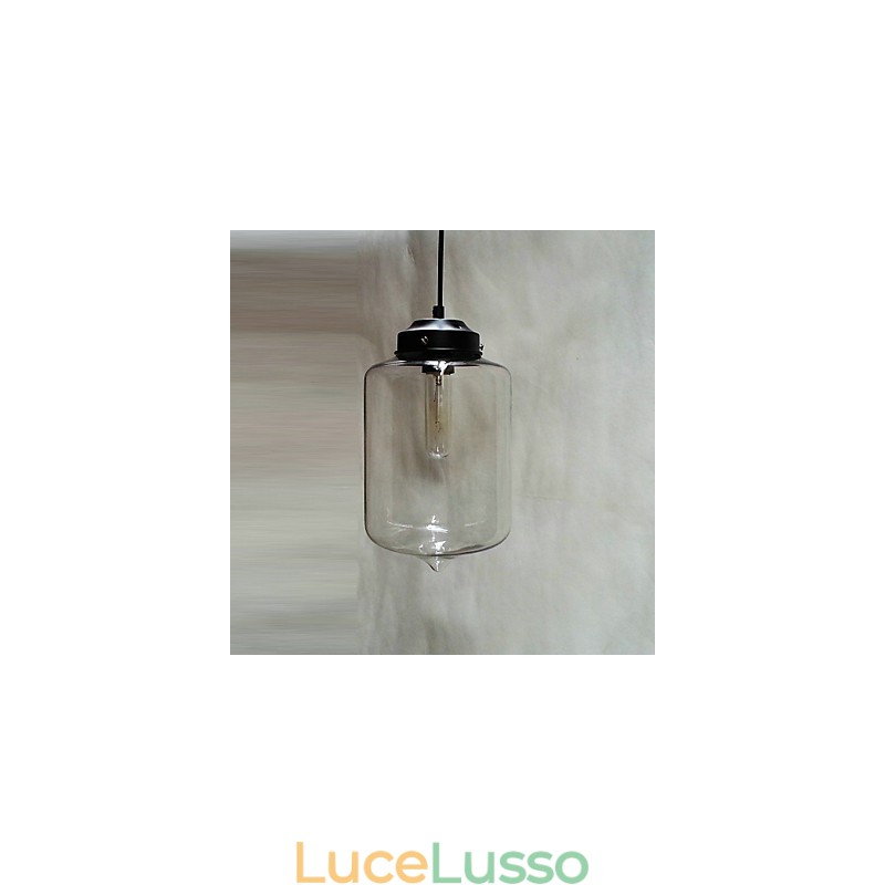 Pendente di design della bottiglia 1 luce minimalista dipinto in ferro