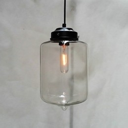 Pendente di design della bottiglia 1 luce minimalista dipinto in ferro