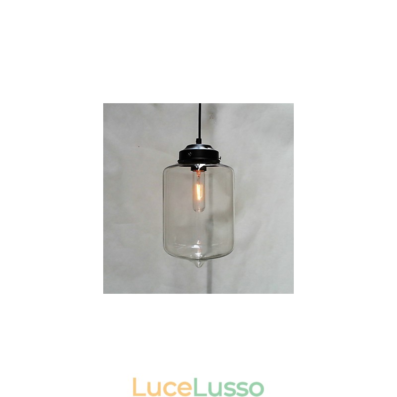 Pendente di design della bottiglia 1 luce minimalista dipinto in ferro