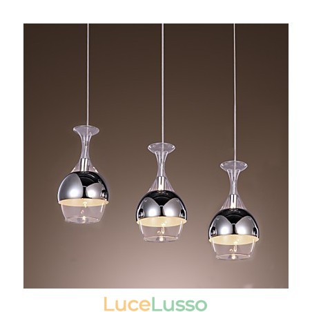 Lampadario creativo in stile francese a 3 luci a forma di calice Lampadario creativo in stile francese a 3 luci a forma di calice