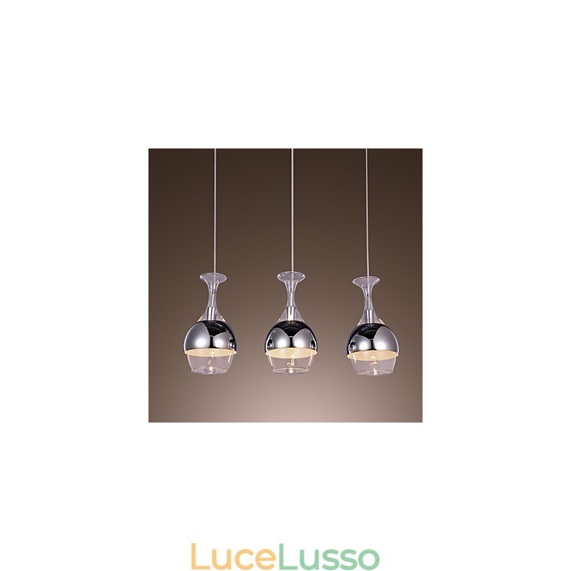 Lampadario moderno creativo a 3 luci a forma di calice