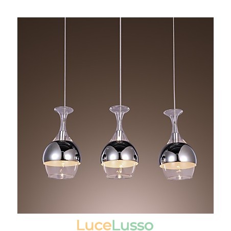 Lampadario moderno creativo a 3 luci a forma di calice