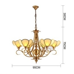Lampadario in metallo ottone rustico classico tradizionale