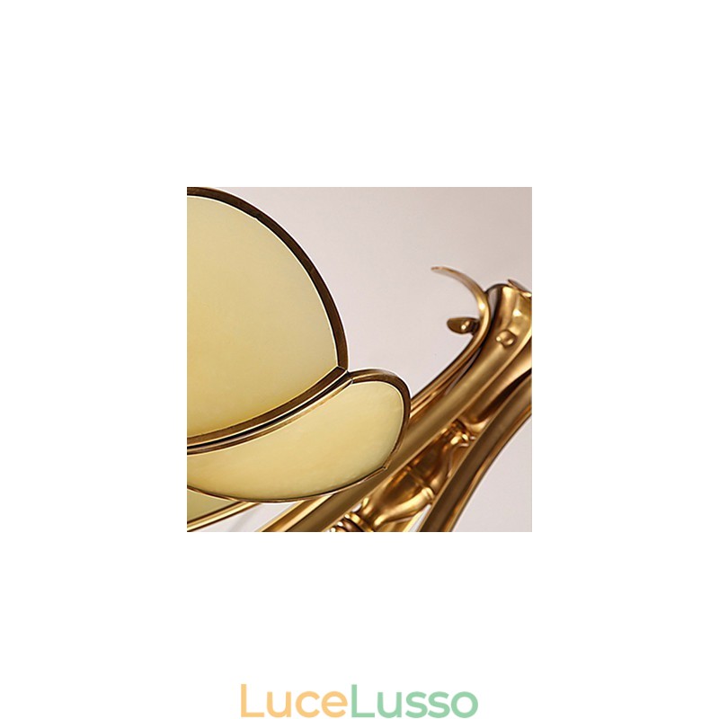 Lampadario in metallo ottone rustico classico tradizionale