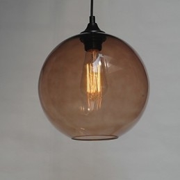 Lampada a sospensione moderna in vetro con design a bolle rotonde marroni