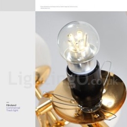 Lampadario moderno contemporaneo a 16 luci con paralume in vetro e lampada