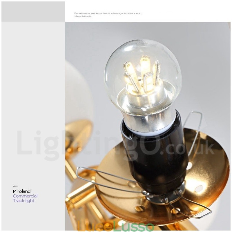 Lampadario moderno contemporaneo a 16 luci con paralume in vetro e lampada