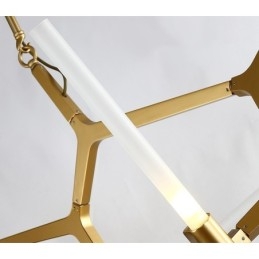 Lampadario moderno contemporaneo a 6 luci a 2 livelli (nero dorato)