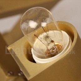 Lampadario moderno contemporaneo a 6 luci a 2 livelli (nero dorato)