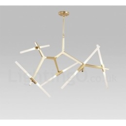 Lampadario moderno contemporaneo a 10 luci (nero dorato)