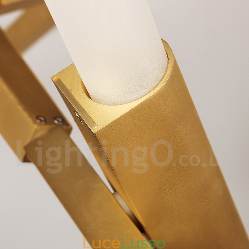 Lampadario moderno contemporaneo a 10 luci (nero dorato)