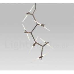 Lampadario moderno contemporaneo a 12 luci (nero dorato)