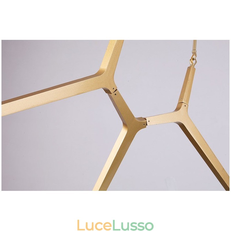 Lampadario moderno contemporaneo a 12 luci (nero dorato)