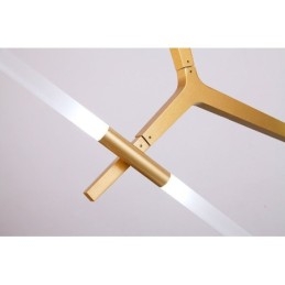 Lampadario moderno contemporaneo a 12 luci (nero dorato)