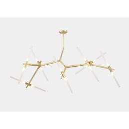 Lampadario moderno contemporaneo a 14 luci (nero dorato)