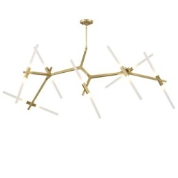 Lampadario moderno contemporaneo a 14 luci (nero dorato)