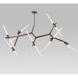 Lampadario moderno contemporaneo a 14 luci (nero dorato)