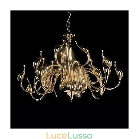 Lampadario moderno 24 luci G4 placcato oro Lampadario moderno 24 luci G4 placcato oro