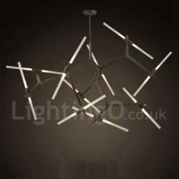Lampadario moderno contemporaneo a 20 luci (nero dorato)