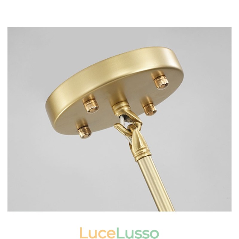 Lampadario moderno contemporaneo a 20 luci (nero dorato)