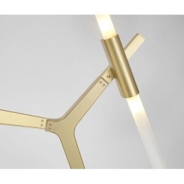 Lampadario moderno contemporaneo a 20 luci (nero dorato)